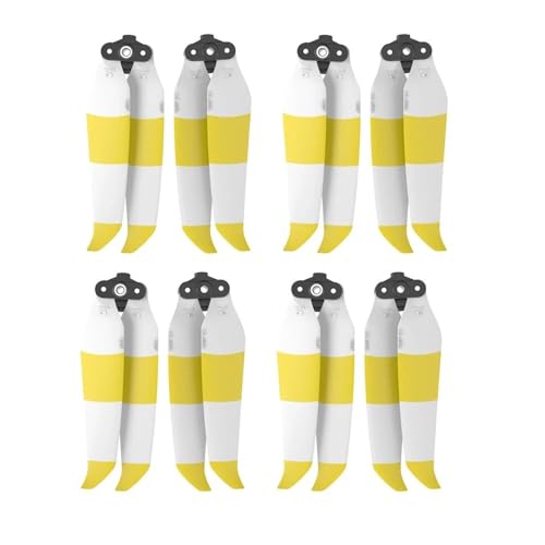 Kompatibel mit 2S/A2 Schnellspannpropellern 7238F, geräuscharmen Flügelventilatoren, Ersatzteilen, Reparaturteilen universell(White Yellow 8pcs) von SFWWPFSKK