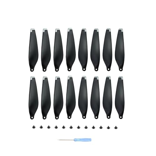 Kompatibel mit 3P Drone 6030F Propeller Ersatz stück Leichte Flügel Fan Ersatzteile 3P Zubehör Universal(4 Pairs Black Silver) von SFWWPFSKK