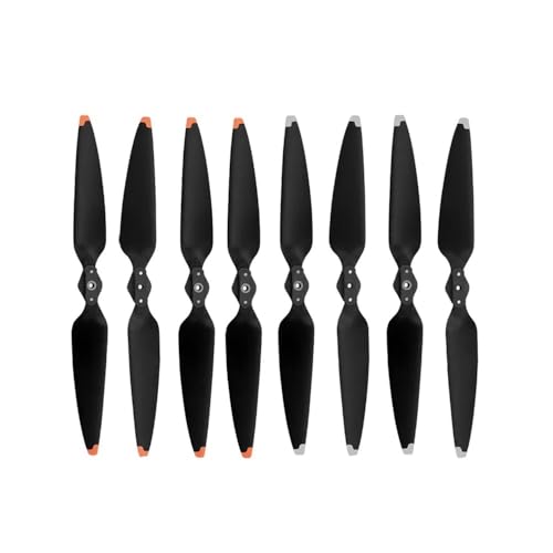 Kompatibel mit 3S Propeller 8747F Laufrad Schnellverschluss Flügelventilator Ersatzpropeller Zubehör Universal(4Pairs Orange Silver) von SFWWPFSKK