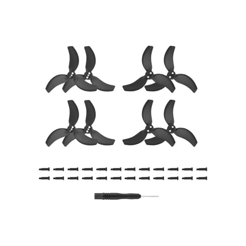 Kompatibel mit A 2 Drohnenpropellerstück Leichter flügelförmiger Lüfterersatz Ersatzteile A 2 Zubehör Farbpropeller Universal(Black 4 Pairs) von SFWWPFSKK