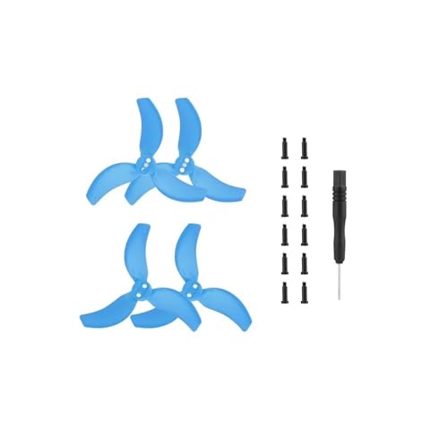 Kompatibel mit A 2 Drohnenpropellerstück Leichter flügelförmiger Lüfterersatz Ersatzteile A 2 Zubehör Farbpropeller Universal(Blue 2 Pairs) von SFWWPFSKK