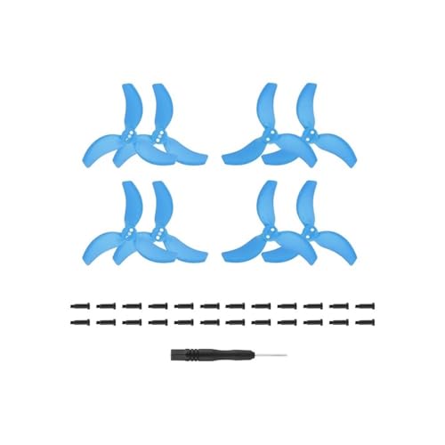 Kompatibel mit A 2 Drohnenpropellerstück Leichter flügelförmiger Lüfterersatz Ersatzteile A 2 Zubehör Farbpropeller Universal(Blue 4 Pairs) von SFWWPFSKK