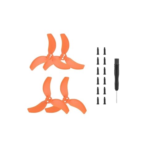 Kompatibel mit A 2 Drohnenpropellerstück Leichter flügelförmiger Lüfterersatz Ersatzteile A 2 Zubehör Farbpropeller Universal(Orange 2 Pairs) von SFWWPFSKK