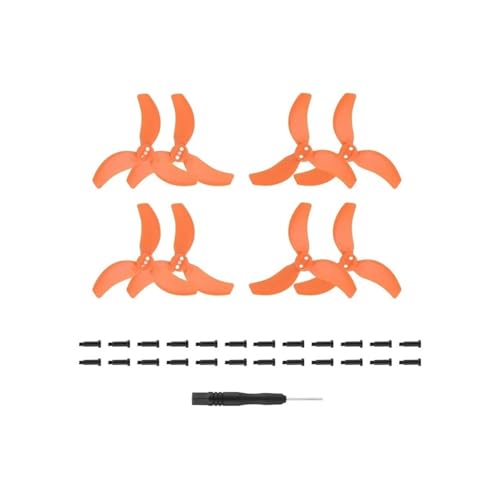 Kompatibel mit A 2 Drohnenpropellerstück Leichter flügelförmiger Lüfterersatz Ersatzteile A 2 Zubehör Farbpropeller Universal(Orange 4 Pairs) von SFWWPFSKK