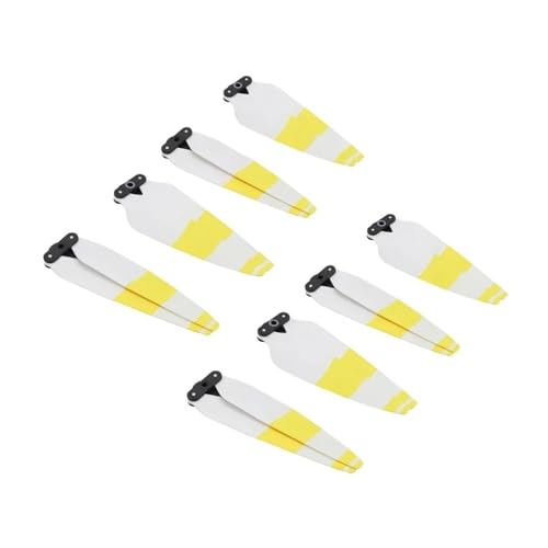Kompatibel mit A 3 Propeller 8747F CW CCW Laufrad Schnellverschluss Flügelventilator Ersatzpropeller Zubehör Universal(White Yellow 8pcs) von SFWWPFSKK