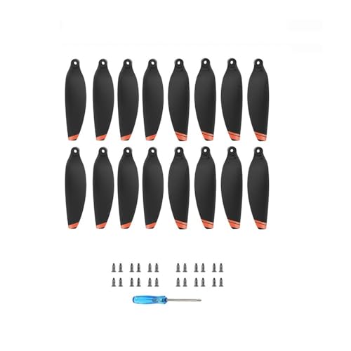 Kompatibel mit M 2/SE Drone 4726F Ersatz Propeller Leichte Propeller laufrad Fan Zubehör Ersatzteile Schraube Kit Universal(Black Orange 16pcs) von SFWWPFSKK