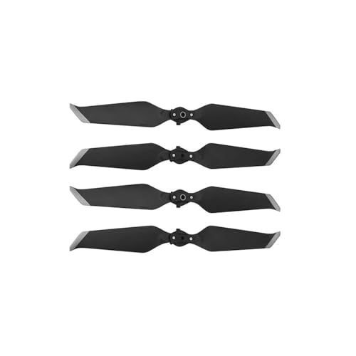 Kompatibel mit M 2 Drohne 8743 Geräuscharmer Propeller Klapplaufrad Geräusch Propellerschraube Zubehör Universal(Black Silver 4pcs) von SFWWPFSKK