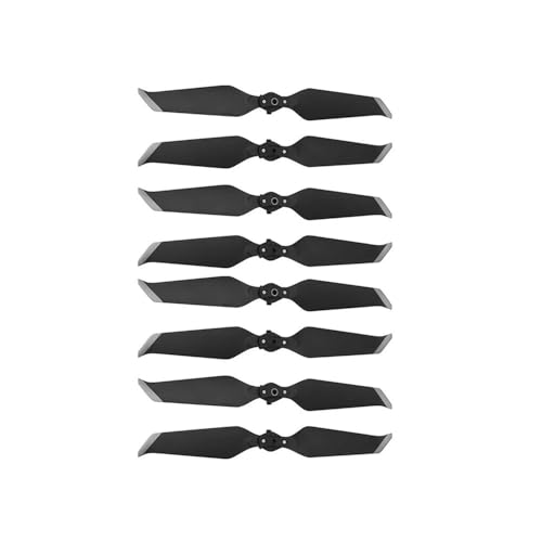 Kompatibel mit M 2 Drohne 8743 Geräuscharmer Propeller Klapplaufrad Geräusch Propellerschraube Zubehör Universal(Black Silver 8pcs) von SFWWPFSKK