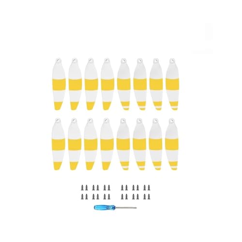 Kompatibel mit M2/SE Drohne 4726F Flügelventilator Propeller Impeller Ersatzteile Schnellverschluss Zubehör Universal(4 Pairs Yellow White) von SFWWPFSKK