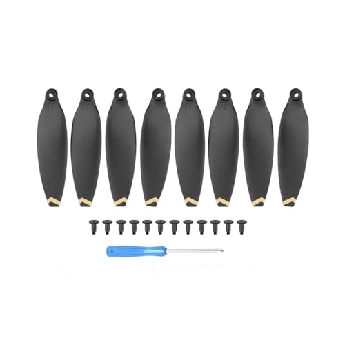 Kompatibel mit X8-Drohnenteilen, Ersatzpropeller mit geringem Geräuschpegel, kompatibel mit X8 V2-Zubehör, Leichter Propeller, Klappflügel, universell(Golden Edge 8pcs) von SFWWPFSKK
