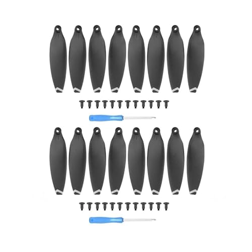 Kompatibel mit X8-Drohnenteilen, Ersatzpropeller mit geringem Geräuschpegel, kompatibel mit X8 V2-Zubehör, Leichter Propeller, Klappflügel, universell(White Edge 16pcs) von SFWWPFSKK