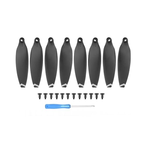 Kompatibel mit X8-Drohnenteilen, Ersatzpropeller mit geringem Geräuschpegel, kompatibel mit X8 V2-Zubehör, Leichter Propeller, Klappflügel, universell(White Edge 8pcs) von SFWWPFSKK