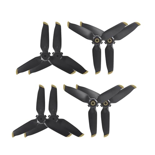 Kompatibel mit dem Schnellverschluss-Propeller 5328S des Kombinationspropellers, Flügelrad-Ersatzteile, Drohnenzubehör Universal(Black Gold 8pcs) von SFWWPFSKK