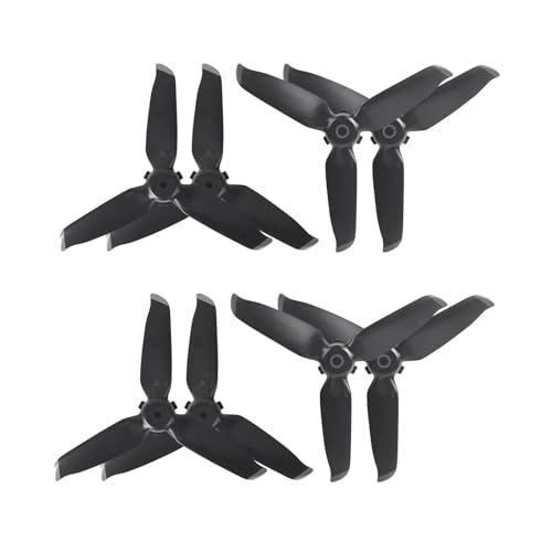 Kompatibel mit dem Schnellverschluss-Propeller 5328S des Kombinationspropellers, Flügelrad-Ersatzteile, Drohnenzubehör Universal(Black Silver 8pcs) von SFWWPFSKK
