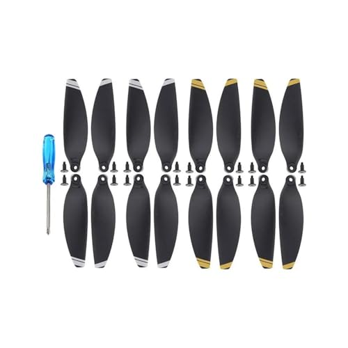 16er-Pack kompatible Drohne 4726 Leichtes Propellerstück Flügelventilator Zubehör Ersatzteile Schraubensatz Universal(8 Gold 8 Silver) von SFWWPFSKK