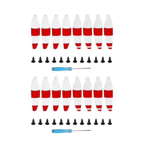 Kompatible Propeller for M 1 UAV 4726F CW CCW Propellerstück Flügel Lüfter Ersatzteile Universal for Reparaturteile(White Red 16pcs) von SFWWPFSKK