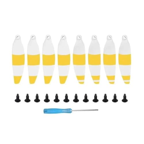 Kompatible Propeller for M 1 UAV 4726F CW CCW Propellerstück Flügel Lüfter Ersatzteile Universal for Reparaturteile(White Yellow 8pcs) von SFWWPFSKK