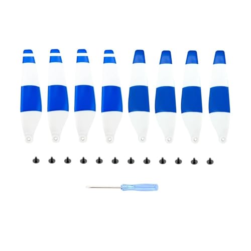 Propeller kompatibel mit 3Pro 6030F, geräuscharme Drohne, Leichter Flügelventilator, Ersatzteile, Schnellverschluss, kompatibel mit 3 Pro, Reparaturteile, universell(White Blue 8pcs) von SFWWPFSKK