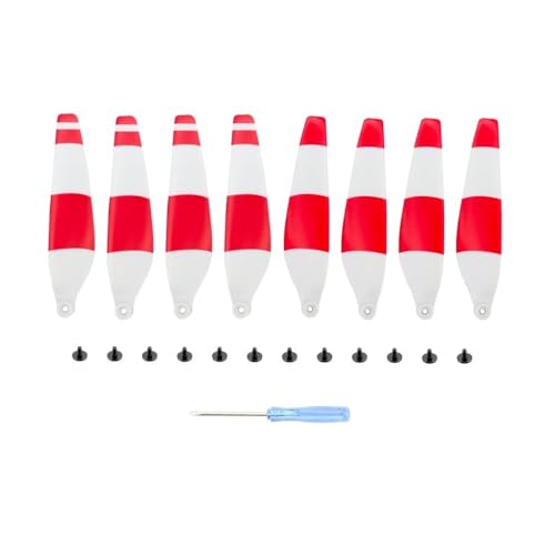 Propeller kompatibel mit 3Pro 6030F, geräuscharme Drohne, Leichter Flügelventilator, Ersatzteile, Schnellverschluss, kompatibel mit 3 Pro, Reparaturteile, universell(White Red 8pcs) von SFWWPFSKK