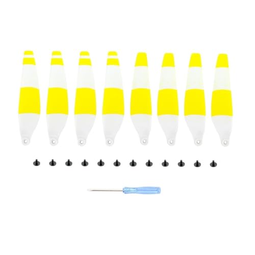 Propeller kompatibel mit 3Pro 6030F, geräuscharme Drohne, Leichter Flügelventilator, Ersatzteile, Schnellverschluss, kompatibel mit 3 Pro, Reparaturteile, universell(White Yellow 8pcs) von SFWWPFSKK