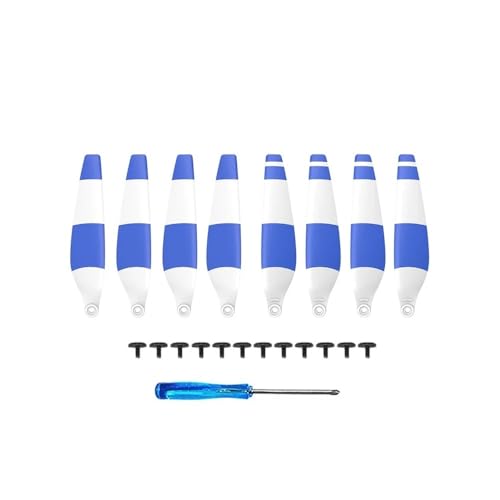 Propeller kompatibel mit 4Pro 6030F, geräuscharme Drohne, Leichter Flügelventilator, Ersatzteile, Schnellverschluss, kompatibel mit 4 Pro, Reparaturteile, universell(White Blue 8pcs) von SFWWPFSKK