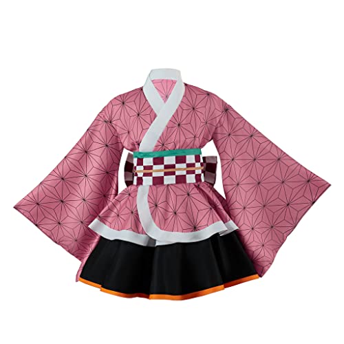 SFWXCOS Demon Slayer Cosplay Outfits Nezuko Kamado Cosplay Kostüm Anime Kimono für Erwachsene von SFWXCOS
