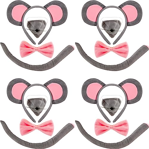 SGBETTER 16-teiliges Maus-Kostüm-Set, Maus, Ohren, Stirnband, Nasenschwanz, Fliege, Maus-Kostüm, Zubehör für Kinder, Halloween, Geburtstag, Weihnachten, Cosplay, Verkleidungsparty SGBETTER 16-teiliges Maus-Kostüm-Set, Maus, Ohren, Stirnband, Nasenschwanz, Fliege, Maus-Kostüm, Zubehör für Kinder, Halloween, Geburtstag, Weihnachten, Cosplay, Verkleidungsparty von SGBETTER