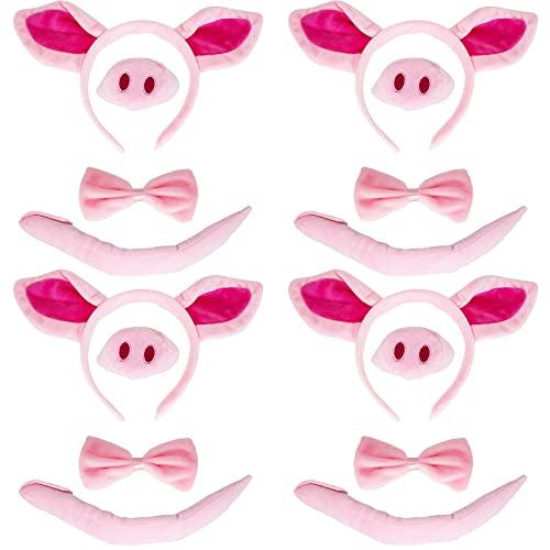 SGBETTER 16-teiliges Schweine-Kostüm-Set, Schweineohren, Stirnband, Nasenschwanz, Fliege, Rosa, Party-Dekoration für Kinder, Halloween, Cosplay, Tiermottoparty SGBETTER 16-teiliges Schweine-Kostüm-Set, Schweineohren, Stirnband, Nasenschwanz, Fliege, Rosa, Party-Dekoration für Kinder, Halloween, Cosplay, Tiermottoparty von SGBETTER