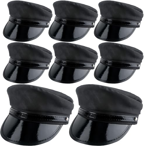 SGBETTER Chauffeurhut für Kinder, Jungen, Mädchen, Halloween, Cosplay, Kostüm, Zubehör, Schwarz, 8 Stück SGBETTER Chauffeurhut für Kinder, Jungen, Mädchen, Halloween, Cosplay, Kostüm, Zubehör, Schwarz, 8 Stück von SGBETTER