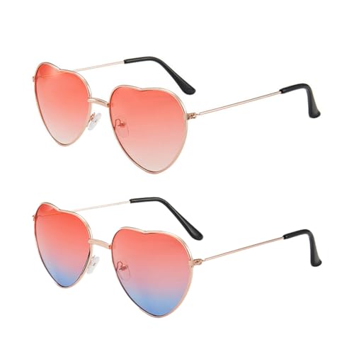 SGERUFZ 2 Pcs Herzbrille Hippie Brille Damen Retro Partybrillen Kostümzubehör 70er 80er 90er Kostümparty Rock Party Accessoires Ideal für Reisen Fotografie und Partys SGERUFZ 2 Pcs Herzbrille Hippie Brille Damen Retro Partybrillen Kostümzubehör 70er 80er 90er Kostümparty Rock Party Accessoires Ideal für Reisen Fotografie und Partys von SGERUFZ