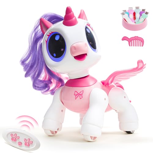 SGILE Einhorn Geschenke für Mädchen, Einhorn Spielzeug, Roboter Spielzeug Programmierbar mit Fernbedienung, Trainings- und Gestensteuerungsfunktion, Tanz, Musik, Kinderspielzeug Wiederaufladbar SGILE Einhorn Geschenke für Mädchen, Einhorn Spielzeug, Roboter Spielzeug Programmierbar mit Fernbedienung, Trainings- und Gestensteuerungsfunktion, Tanz, Musik, Kinderspielzeug Wiederaufladbar von SGILE