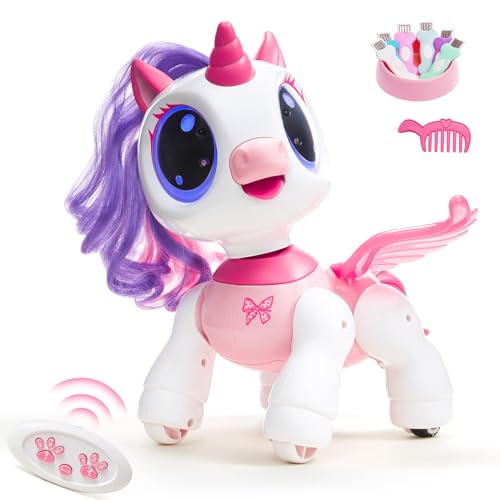 SGILE Roboter Kinder, Einhorn Geschenke für Mädchen, Ferngesteuertes Einhorn Spielzeug mit LED-Augen und Musik, Programmierbarer RC Roboter mit Gestensteuerung für Kinder Geburtstag 3 4 5 6 7 8 Jahre SGILE Roboter Kinder, Einhorn Geschenke für Mädchen, Ferngesteuertes Einhorn Spielzeug mit LED-Augen und Musik, Programmierbarer RC Roboter mit Gestensteuerung für Kinder Geburtstag 3 4 5 6 7 8 Jahre von SGILE