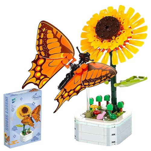 SGQTGIMU Sonnenblumen Blumen Bausteine Set Schmetterlinge Klemmbausteine Pflanzen Klemmbausteine Blumen Blumen Insekten Klemmbausteine, Lnnendekoration Geeignet für Wohnzimmer, Schlafzimmer, Büro SGQTGIMU Sonnenblumen Blumen Bausteine Set Schmetterlinge Klemmbausteine Pflanzen Klemmbausteine Blumen Blumen Insekten Klemmbausteine, Lnnendekoration Geeignet für Wohnzimmer, Schlafzimmer, Büro von SGQTGIMU