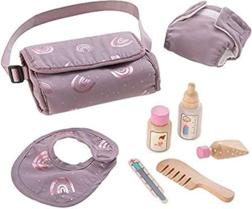 Wickeltasche Puppe - Pflegetasche Puppe - Puppe Pflegeset - Wickeltasche Spielzeug - Wickeltasche Spielzeug - Inkl. 7 Stk. Zubehör Wickeltasche Puppe - Pflegetasche Puppe - Puppe Pflegeset - Wickeltasche Spielzeug - Wickeltasche Spielzeug - Inkl. 7 Stk. Zubehör von SGSspecial