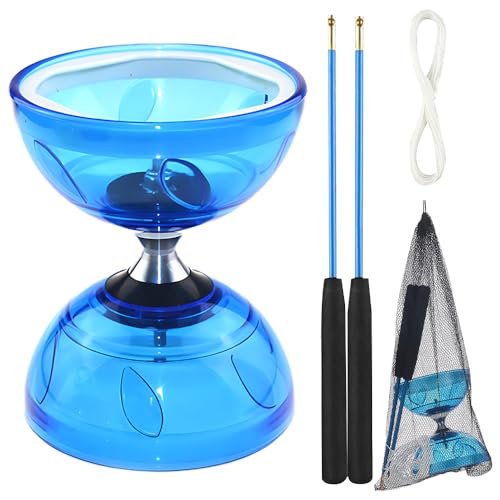 LED Diabolo mit Kugellager Dreifache Lagerung Set, Diabolo Jonglier Set aus Ersatzseil 10m und Profi-Stange, Freiläufer mit Kugellager für Anfänger und Profis, Kinder und Erwachsene LED Diabolo mit Kugellager Dreifache Lagerung Set, Diabolo Jonglier Set aus Ersatzseil 10m und Profi-Stange, Freiläufer mit Kugellager für Anfänger und Profis, Kinder und Erwachsene von SGZIOO