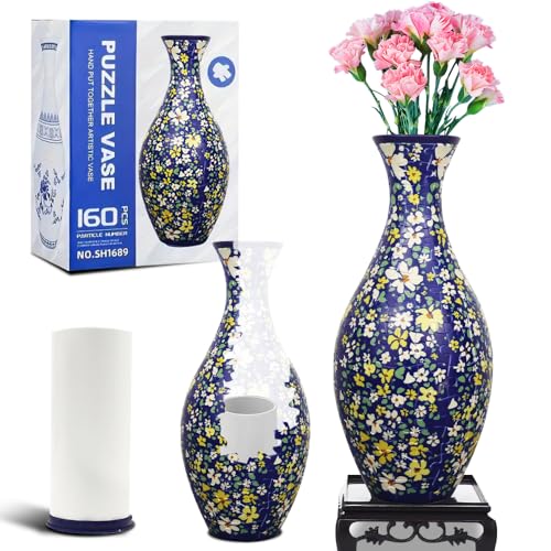 SGZIOO 3D-Puzzle-Vase, 160 Stück 3D-Puzzle-Vase, abnehmbare 3D-Puzzles für Erwachsene, DIY einzigartige Kunst Blumenvase, Puzzles Geschenk für Einweihung, Blumenarrangement, Heimdekoration SGZIOO 3D-Puzzle-Vase, 160 Stück 3D-Puzzle-Vase, abnehmbare 3D-Puzzles für Erwachsene, DIY einzigartige Kunst Blumenvase, Puzzles Geschenk für Einweihung, Blumenarrangement, Heimdekoration von SGZIOO