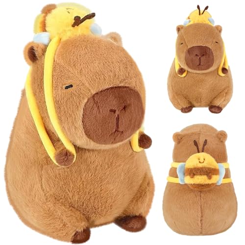 SGZIOO Capybara Kuscheltier, 25CM Super Weich Capybara Plüschtier mit Bienenrucksac, Niedliche Kuscheltier Capybara Geeignet als Heimdekoration oder Geburtstagsgeschenk für Jungen und Mädchen SGZIOO Capybara Kuscheltier, 25CM Super Weich Capybara Plüschtier mit Bienenrucksac, Niedliche Kuscheltier Capybara Geeignet als Heimdekoration oder Geburtstagsgeschenk für Jungen und Mädchen von SGZIOO
