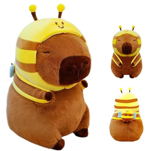 SGZIOO Capybara Kuscheltier, 30cm Capybara Plüschtier, Niedliche Kuscheltier Capybara mit Bienenrucksack und Einem Bienenhut Ausgestattet, Capybara Plush Anziehspielzeug Für Mädchen Und Jungen SGZIOO Capybara Kuscheltier, 30cm Capybara Plüschtier, Niedliche Kuscheltier Capybara mit Bienenrucksack und Einem Bienenhut Ausgestattet, Capybara Plush Anziehspielzeug Für Mädchen Und Jungen von SGZIOO