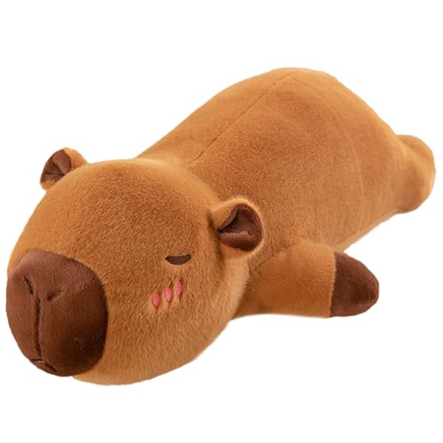 SGZIOO Capybara Plüschtier, 50 cm Capybara Kuscheltier, Niedliche Capybara Kuscheltier, Simulation Kuscheltier Kissen, Weiche Gefüllte Capybara Stofftier Plüsch für Home Deko Kinder von SGZIOO
