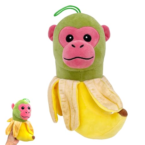 SGZIOO Italian Brainrot Kuscheltier, Shimpanzinni Bananini Plush, Tung Tung Tung Sahur Plüschtier, Soft Stuffed Animal Plush Toy, Lustiges Geschenk für Kinder, Erwachsene, Fans von SGZIOO