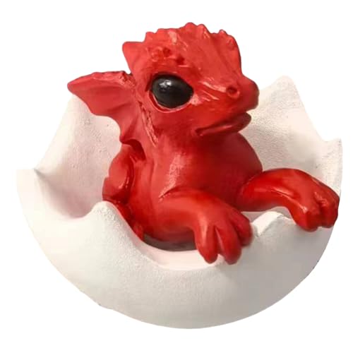 SHABD 3D-Gedruckte Dracheneier, Bastelset mit Drachenstatue-Schreibtischdekoration, EIN Einzigartiges Geschenk für Drachensammler, Rot SHABD 3D-Gedruckte Dracheneier, Bastelset mit Drachenstatue-Schreibtischdekoration, EIN Einzigartiges Geschenk für Drachensammler, Rot von SHABD