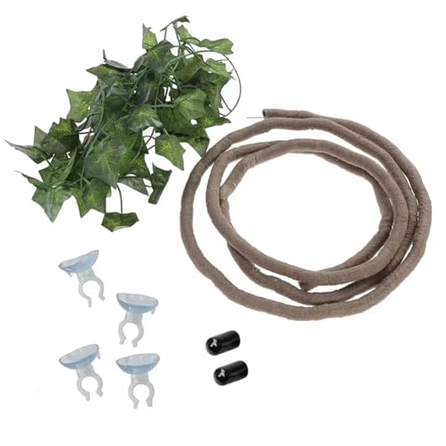 SHABD Bend-A-Branch-Ranken für Reptilien, Flexible Blätter, Lebensraumdeko für Haustiere, Kletterpflanze, Dschungel, Lange Ranken zum Klettern, für Geckos und Eidechsen SHABD Bend-A-Branch-Ranken für Reptilien, Flexible Blätter, Lebensraumdeko für Haustiere, Kletterpflanze, Dschungel, Lange Ranken zum Klettern, für Geckos und Eidechsen von SHABD