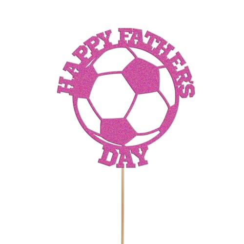 Happy Father's Day Fußball-Kuchenaufsatz mit Aufschrift "Dad Daddy", glitzernd, Kuchendekoration von SHAMSCO