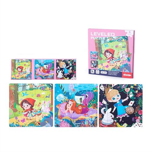 Magnetpuzzle für Kinder, Fahrzeug Kinderpuzzle Magnet,Magnetspiel Puzzle,Reisespiele Kinder ab 3 Pädagogisches Puzzles,Magnetisches Puzzle für die Früherziehung von Kindern (Märchen) von SHANGYU