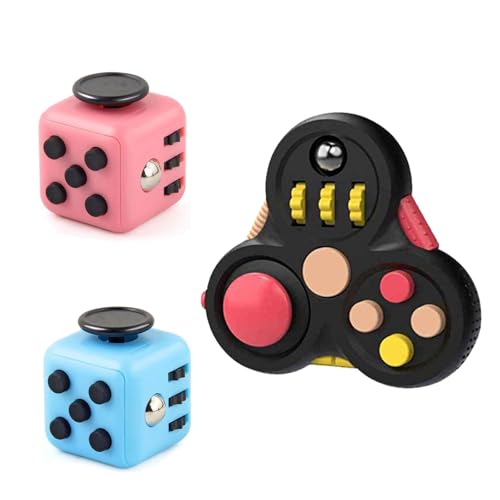Pack of 3 Anti-Stress Cube Toy, Fidget Pad Controller, Fidget Toy, Sensory Tuning Toy,Anti Stress Spielzeug für Relaxation and Stress Relief, Decompression Puzzle Toys für Teens, Adults Pack of 3 Anti-Stress Cube Toy, Fidget Pad Controller, Fidget Toy, Sensory Tuning Toy,Anti Stress Spielzeug für Relaxation and Stress Relief, Decompression Puzzle Toys für Teens, Adults von SHANIKER