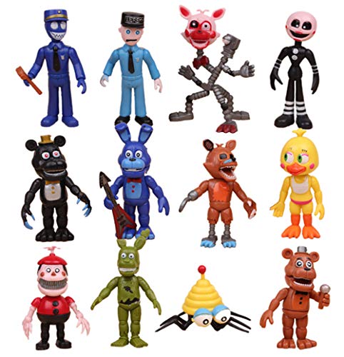 Set mit 12 Stück Five Nights at Freddy's Actionfiguren, Spielzeug, Puppen, Geschenke, Kuchenaufsätze, 10,2 cm von SHANXI