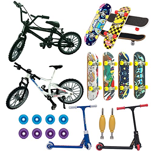 SHAOOU Mini-Skateboard-Spielzeug-Set, Fingerbikes, BMX, Mountainbike, Scooter, Profi-Griffbrett mit Rädern, Werkzeug-Zubehör-Set, Partygeschenke, Geschenke für Jungen, Mädchen, Erwachsene (22) SHAOOU Mini-Skateboard-Spielzeug-Set, Fingerbikes, BMX, Mountainbike, Scooter, Profi-Griffbrett mit Rädern, Werkzeug-Zubehör-Set, Partygeschenke, Geschenke für Jungen, Mädchen, Erwachsene (22) von SHAOOU