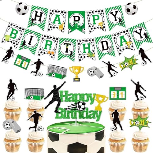 Fußball Party Dekorationen, Fußball-Geburtstagsfeier Tortendeko Fussball, Fußball Kuchen Deko, Tortenaufleger fussball Set mit 12 Stück Kuchendekorationen, einzigartiger Fußball Fußball Party Dekorationen, Fußball-Geburtstagsfeier Tortendeko Fussball, Fußball Kuchen Deko, Tortenaufleger fussball Set mit 12 Stück Kuchendekorationen, einzigartiger Fußball von SHAPEPOTY