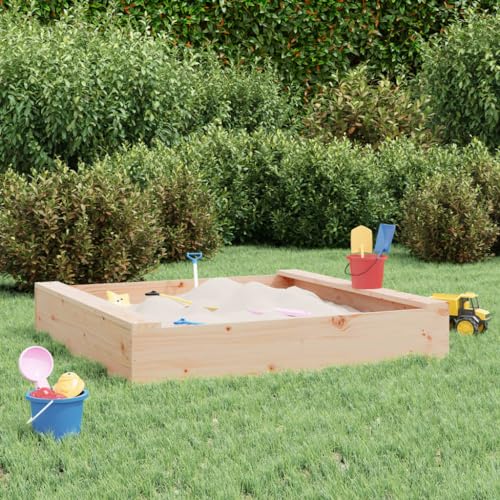 Sandkasten mit Sitzplätzen eckig Massivholz Kiefer Outdoor Spielgeräte von SHAPLE