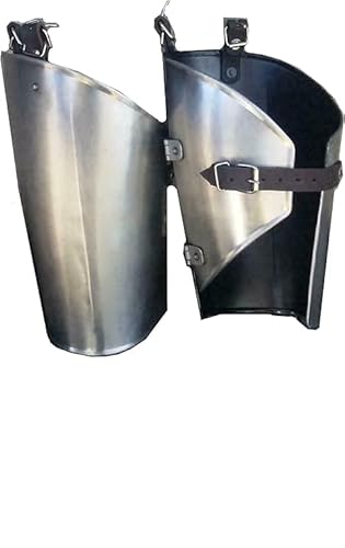 Mittelalterlicher Larp Warrior Stahl-Paar Oberbein-Oberschenkel-Rüstung, Ritter, Silberfarben Mittelalterlicher Larp Warrior Stahl-Paar Oberbein-Oberschenkel-Rüstung, Ritter, Silberfarben von SHAROOANTIPAZ